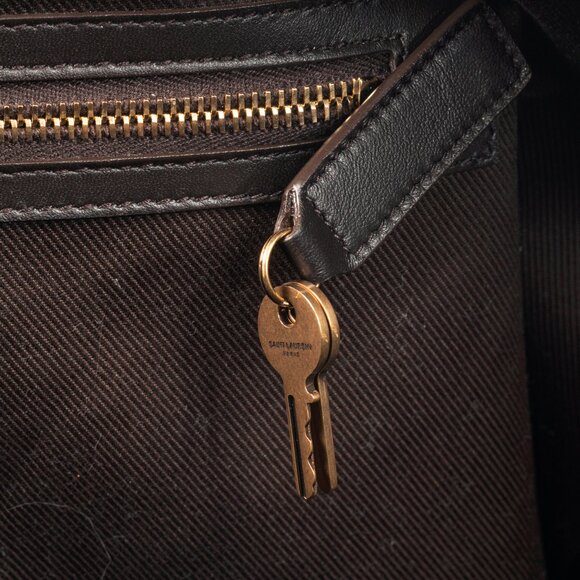 Saint Laurent Le Monogramme 72H Duffle Chestnut Cassandre Canvas & Leather Bag - Picture 14 of 16